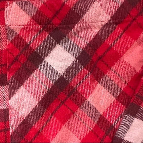 Aerie Flannel Shirt Red Plaid Button Down Long Sleeve Casual Top Medium NWT - Picture 5 of 6